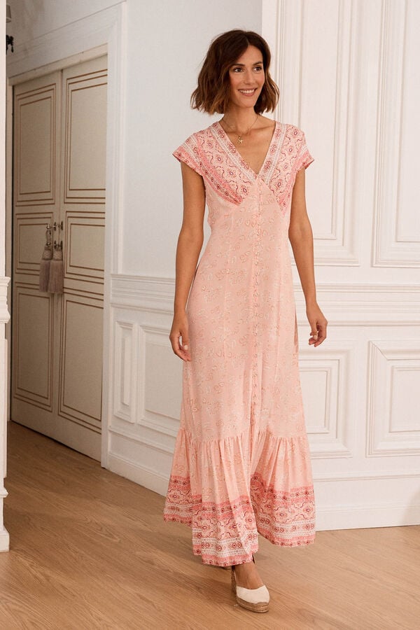 Pol&iacute;n Et Moi Vestido largo Gunila Coral