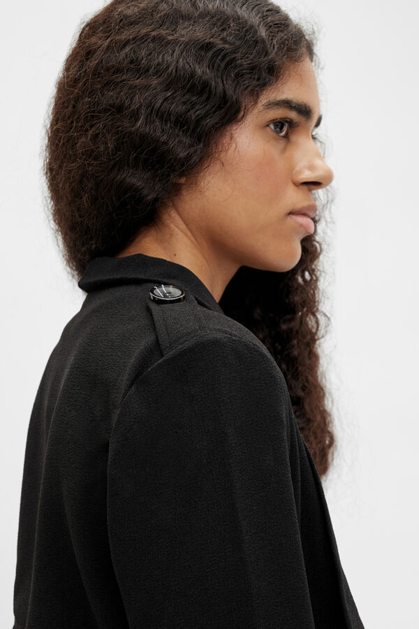 Object Chaqueta con cintur&oacute;n Negro