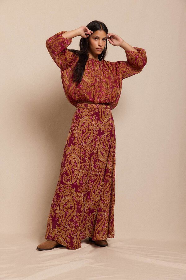 Slowlove Blusa estampada fluida Multicolor