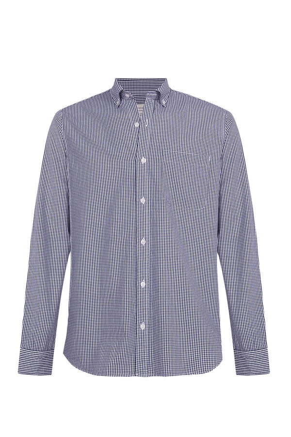 Cortefiel Camisa cuadros f&aacute;cil plancha Azul
