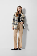 Selected Femme Pantal&oacute;n vaquero en color tostado de cintura alta y pierna ancha Blanco