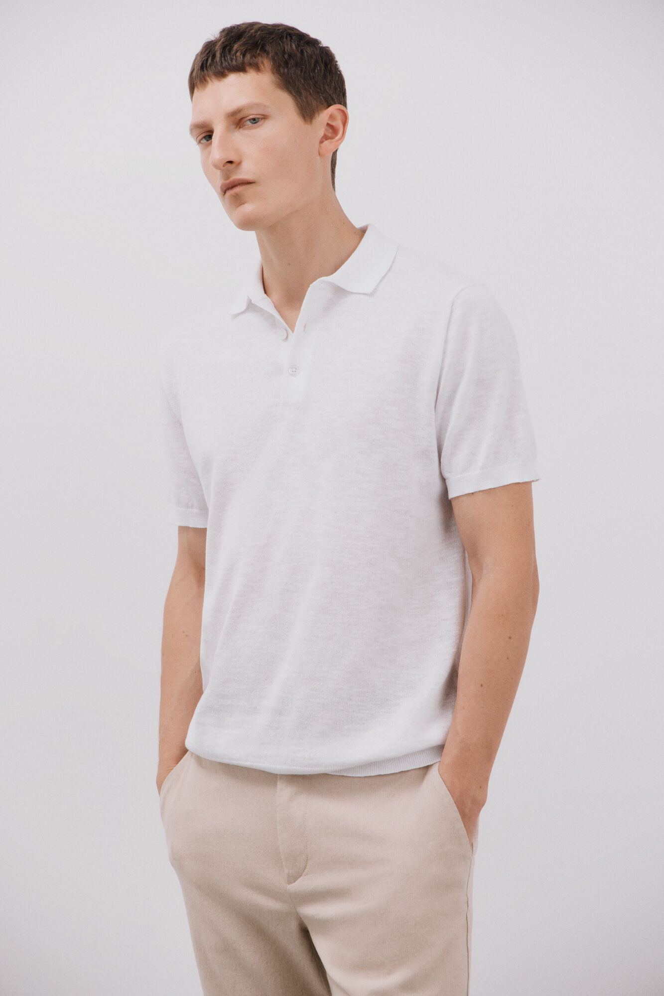 Cortefiel Jersey polo manga corta algod&oacute;n