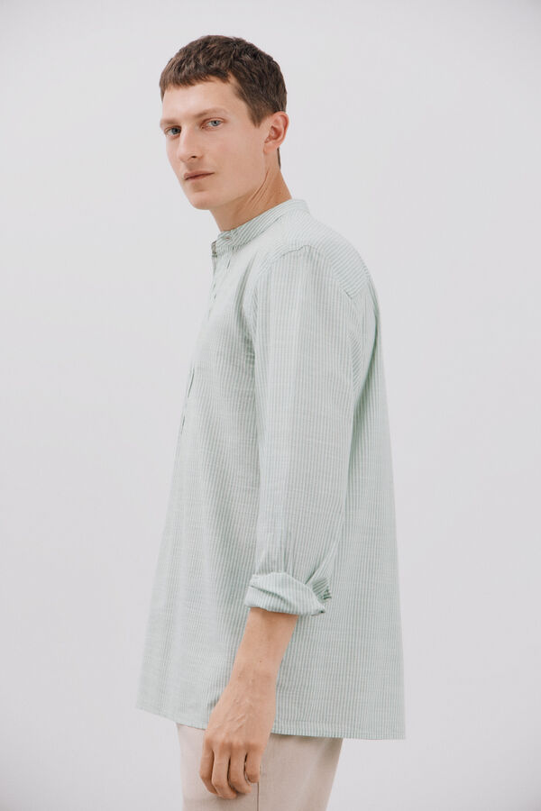 Cortefiel Polera rayas Verde