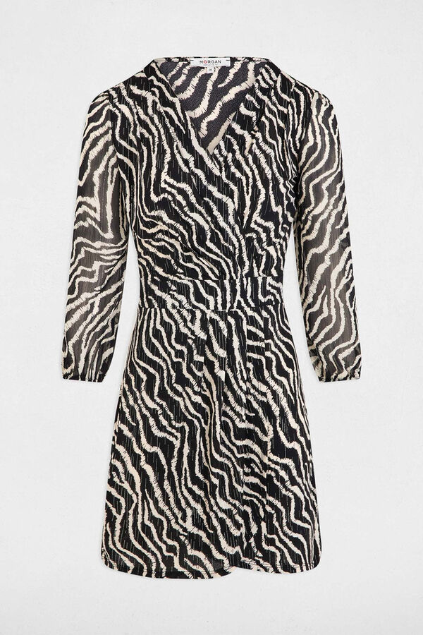 Morgan Vestido cruzado estampado Multicolor