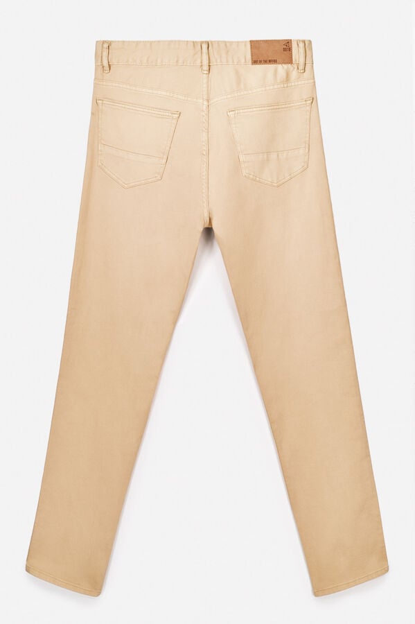 OOTO Jeans 5 bolsillos color slim Dorado