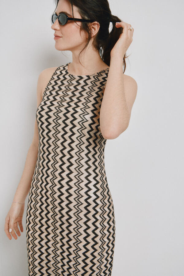 Vero Moda Vestido comprido sem mangas Castanho