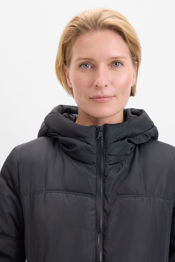 Cortefiel Anorak corto capucha Negro