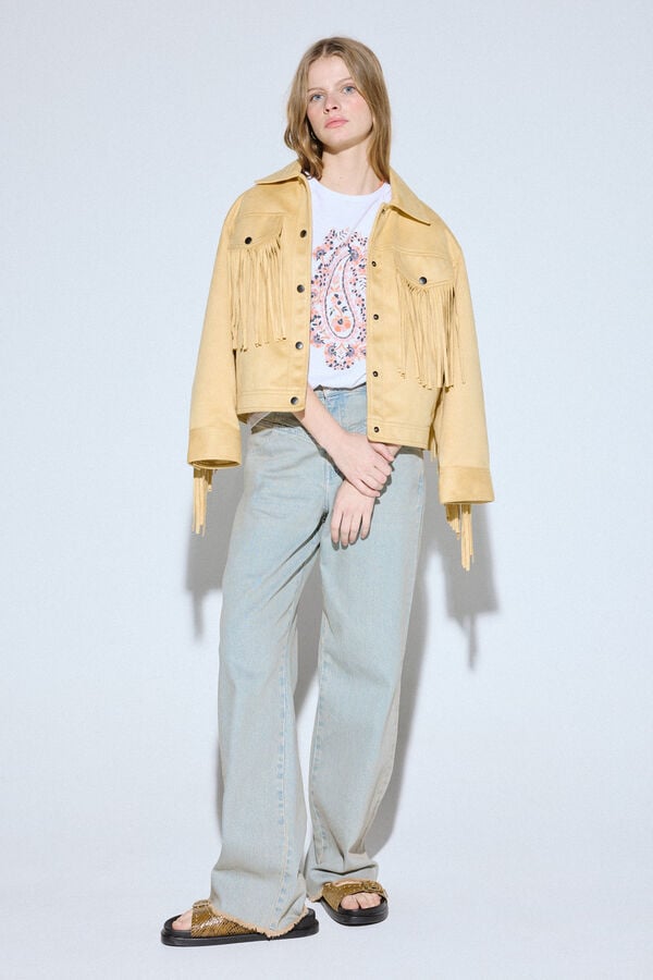 Cortefiel T-shirt básica estampada Branco