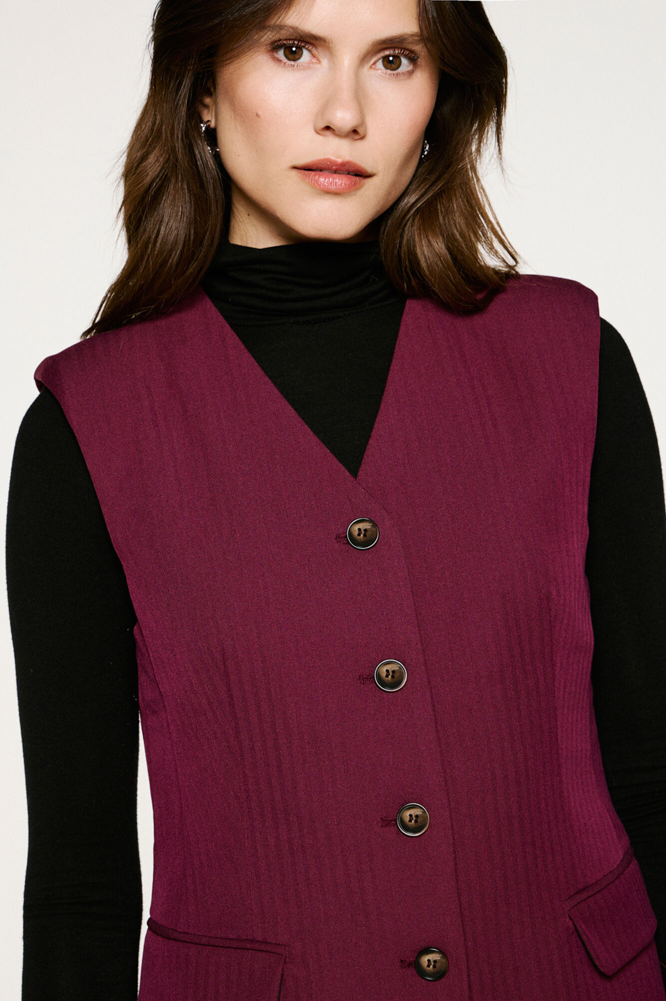 Selected Chaleco traje bolsillos.