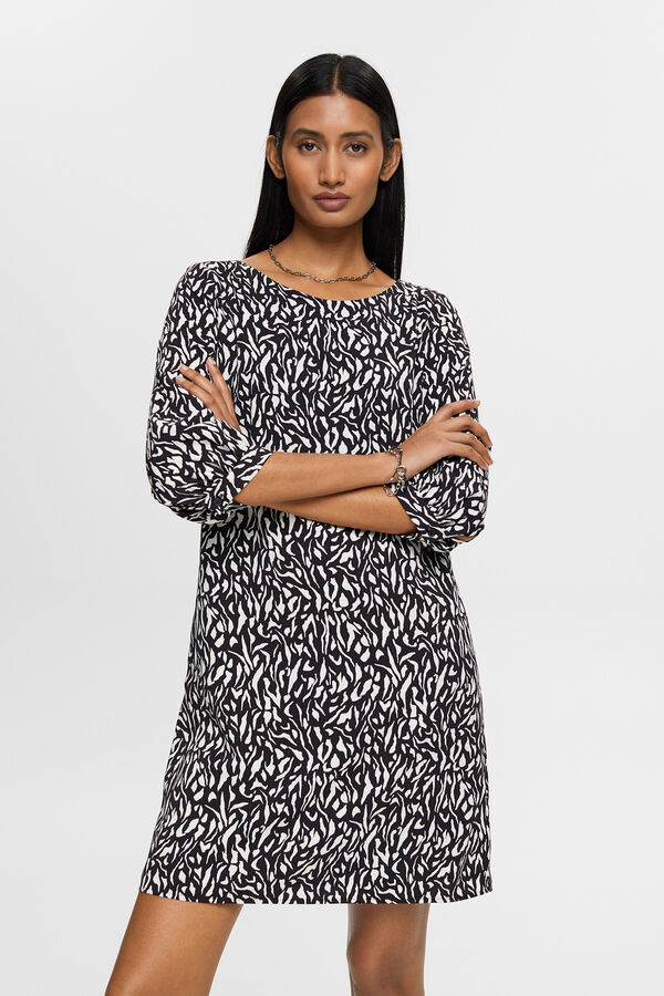 Esprit Vestido corto corte recto estampado allover Impressão