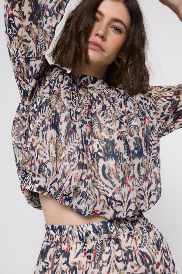 Vero Moda Top estampado de manga comprida Branco