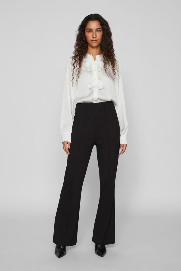 Vila Pantal&oacute;n campana cintura alta el&aacute;stica Negro