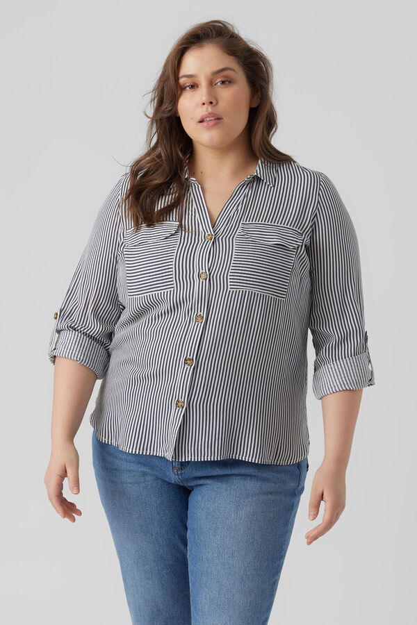 Vero Moda Curve Camisa talla grande Estampado azul