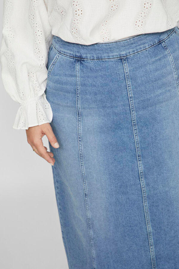 Evoked by Vila Falda vaquera larga curvy Azul