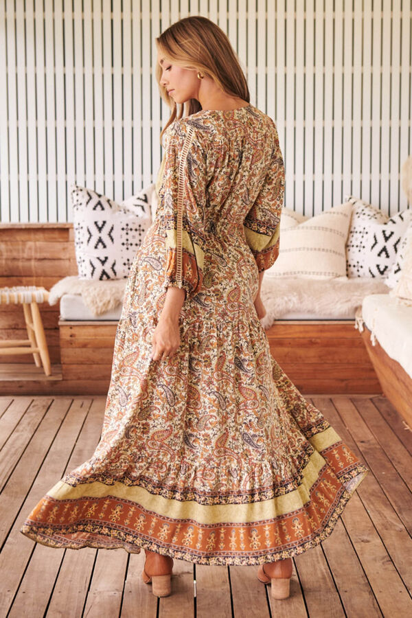 Jaase Vestido con abertura Multicolor