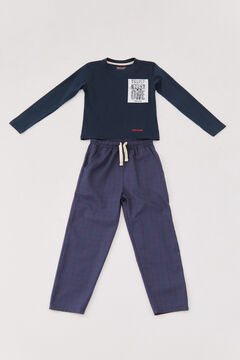 Cortefiel Pijama de malha e tecido para criança Azul