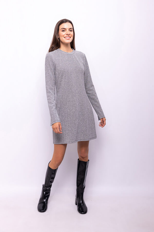 Object Vestido curto com glitter Cinzento