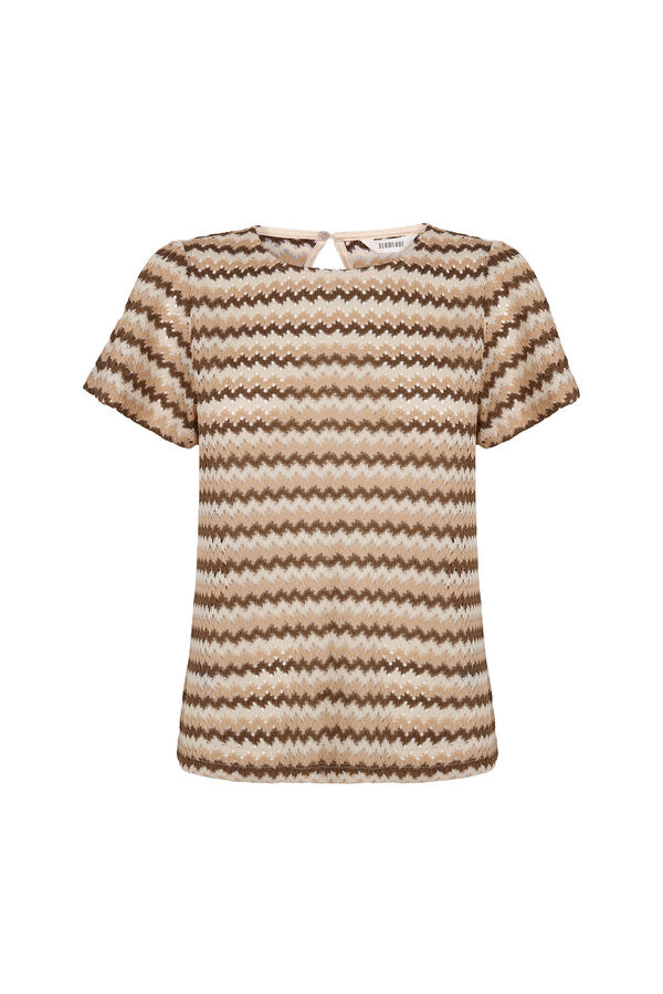 Cortefiel Top estruturado riscas Verde