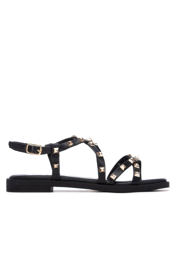 XTI Sandalia estilo romana con tachuelas Negro