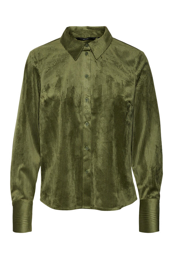 Cortefiel Camisa de bombazina Verde