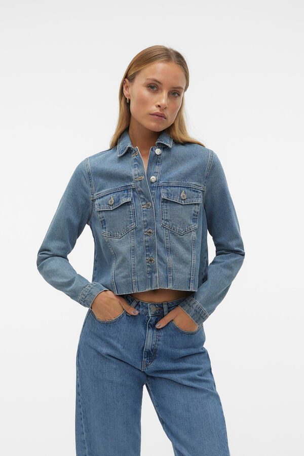 Vero Moda Blus&atilde;o ganga de manga comprida Azul