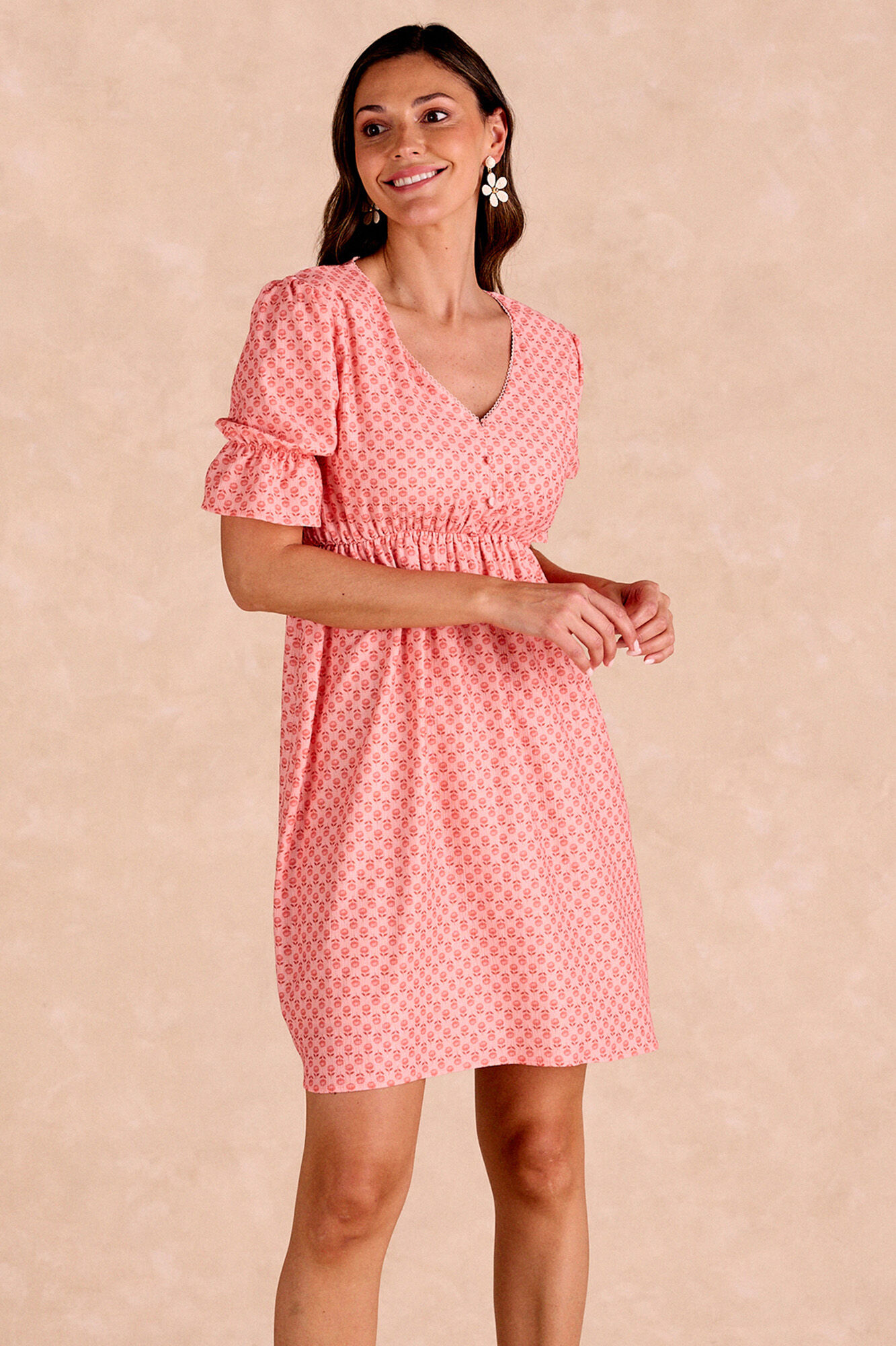 Pol&iacute;n Et Moi Vestido corto flores Senna