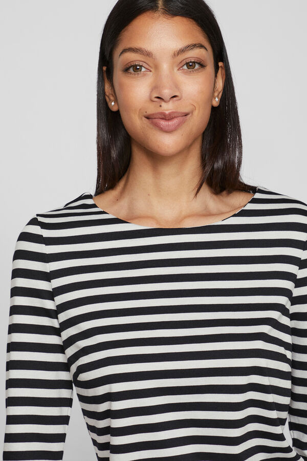 Vila Short striped dress Preto