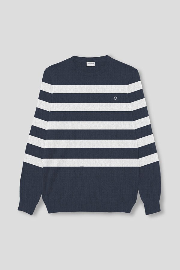 Street Monkey Jersey moda rayas Azul marino