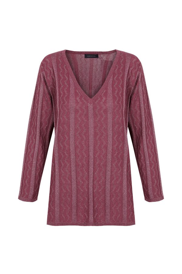 Cortefiel Jersey hilo metalizado Rosa