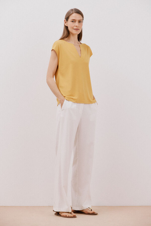 Cortefiel Top detalle cadena Dorado