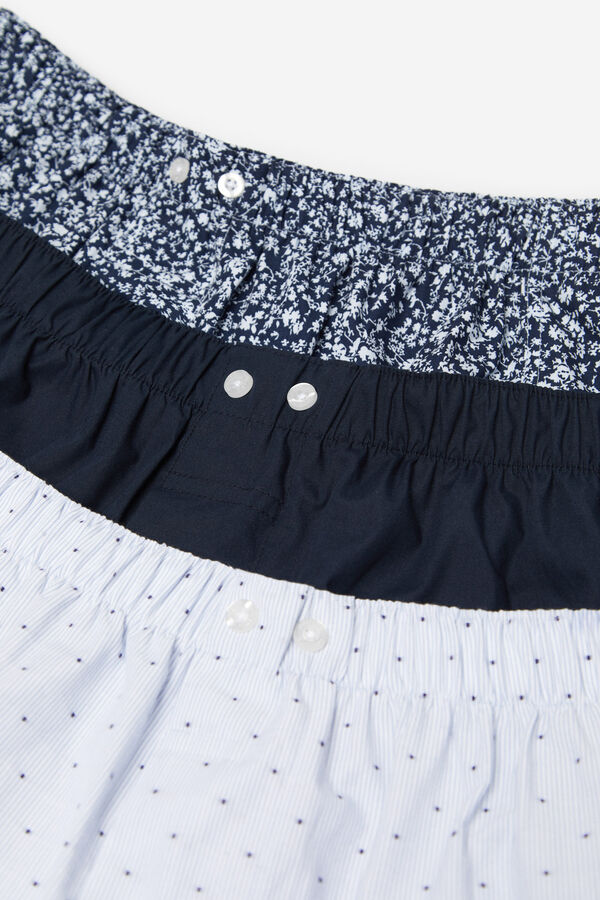 Cortefiel Pack 3 boxers tecido Azul