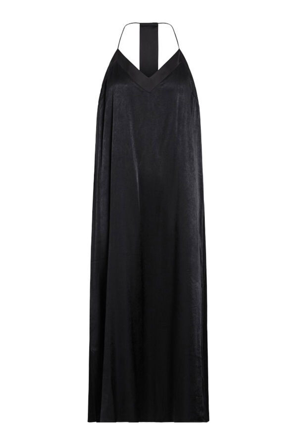 Vila Vestido de al&ccedil;as midi Preto