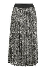 Vila Falda midi plisada estampada Estampado gris
