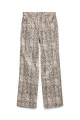 Vero Moda Cal&ccedil;a com efeito pele de cobra Tostado