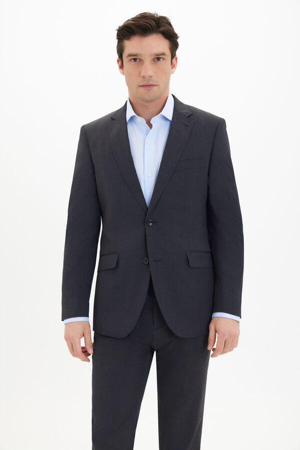 Cortefiel Americana lisa coolmax&reg; Gris oscuro