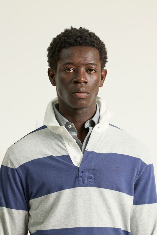 PuroEGO Polo rayas Gris