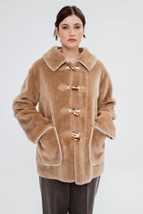 Object Abrigo pelo corto Marr&oacute;n