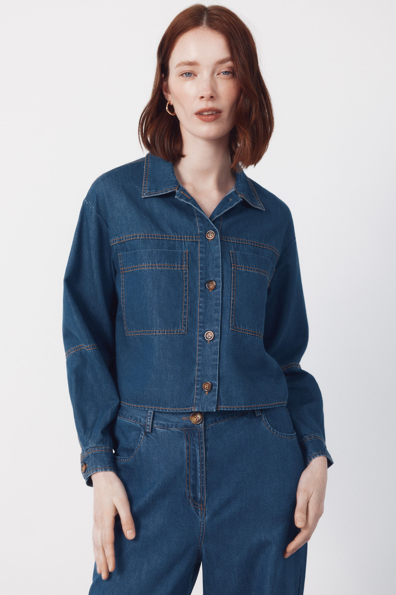 Cortefiel Camisa denim Soft