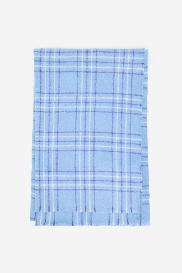 Cortefiel Fular de tartan Azul