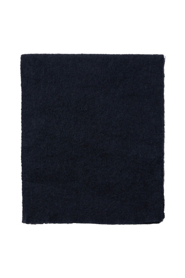 Selected Bufanda confeccionada con lana. Azul marino