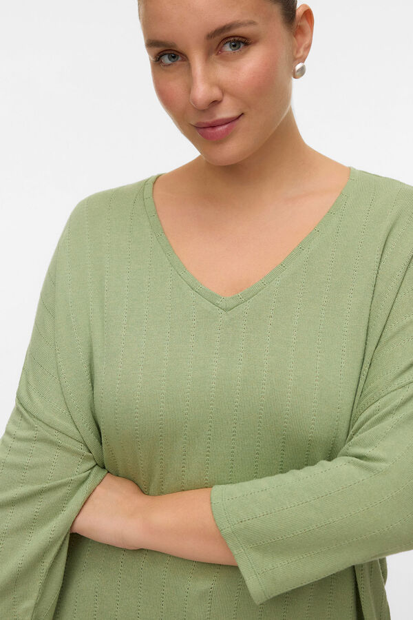 Vero Moda Curve Camiseta manga larga talla grande Verde