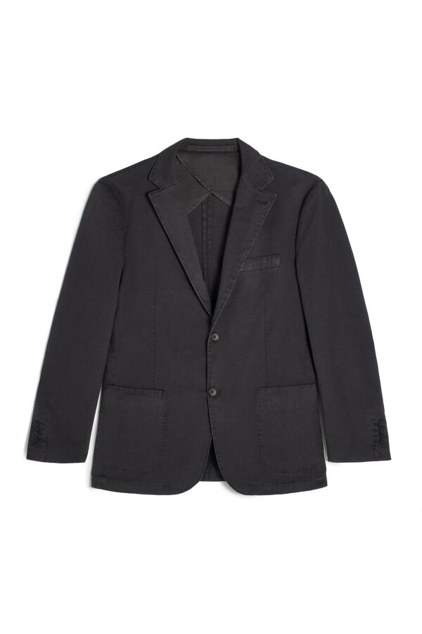 OOTO Blazer slim algodão  Cinzento