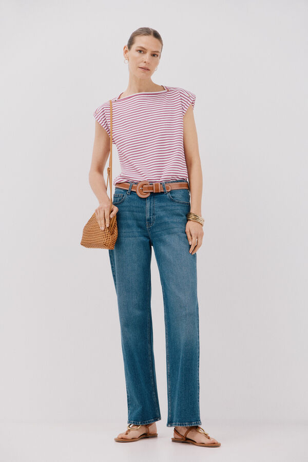 Cortefiel Camiseta b&aacute;sica mangas Multicolorido