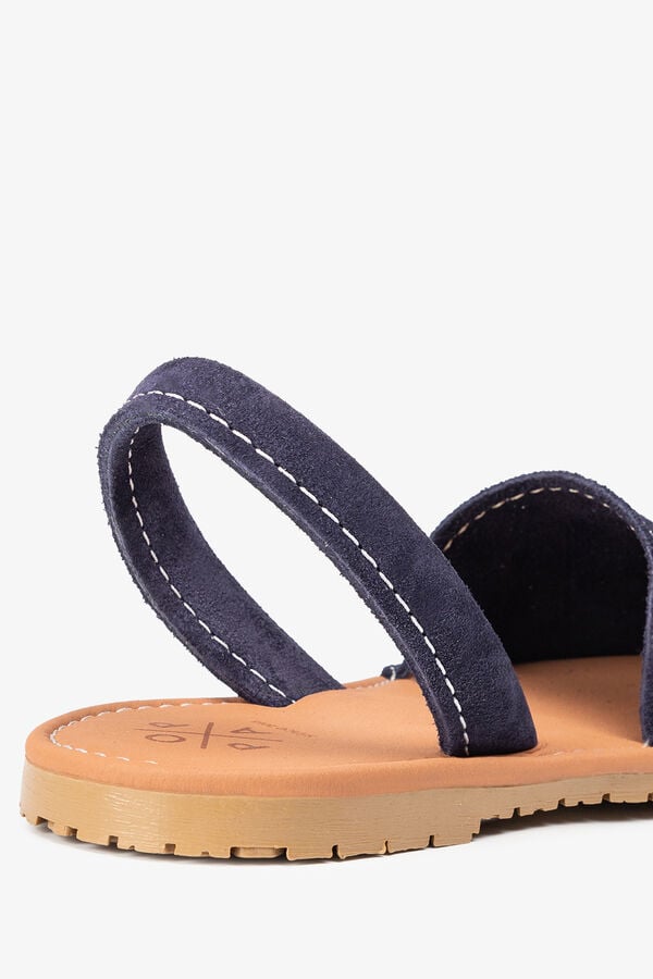 Popa Sandalia plana caballero Georgebay Serraje Azul marino