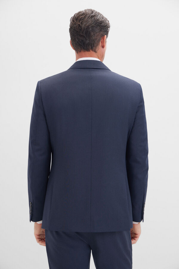 Cortefiel Americana cruzada slim fit Azul marino