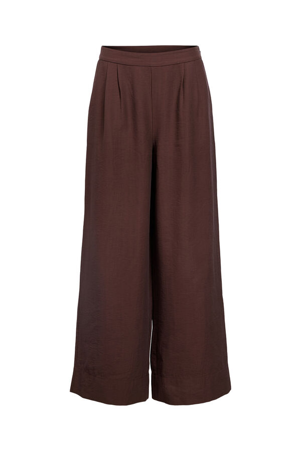 Object Pantal&oacute;n ancho fluido Marr&oacute;n oscuro