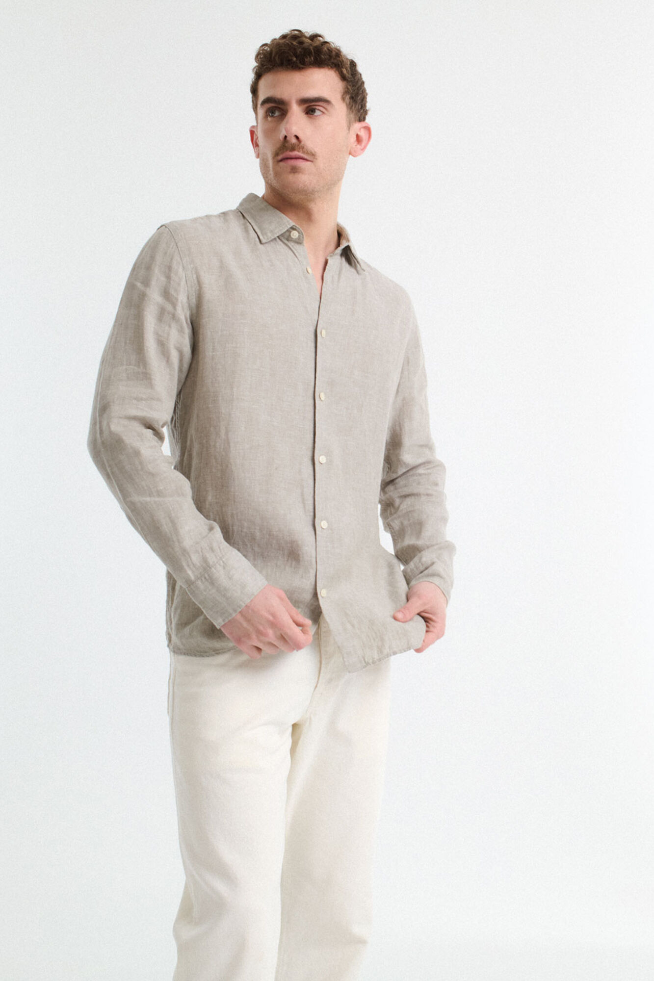Selected Camisa de manga larga 100% lino
