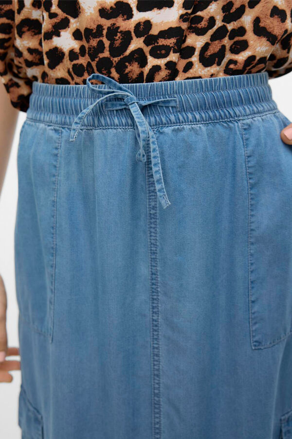 Vero Moda Saia comprida cargo  Azul