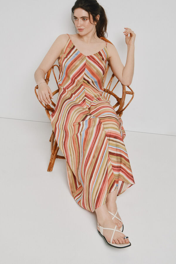 Vero Moda Vestido comprido de al&ccedil;as Laranja