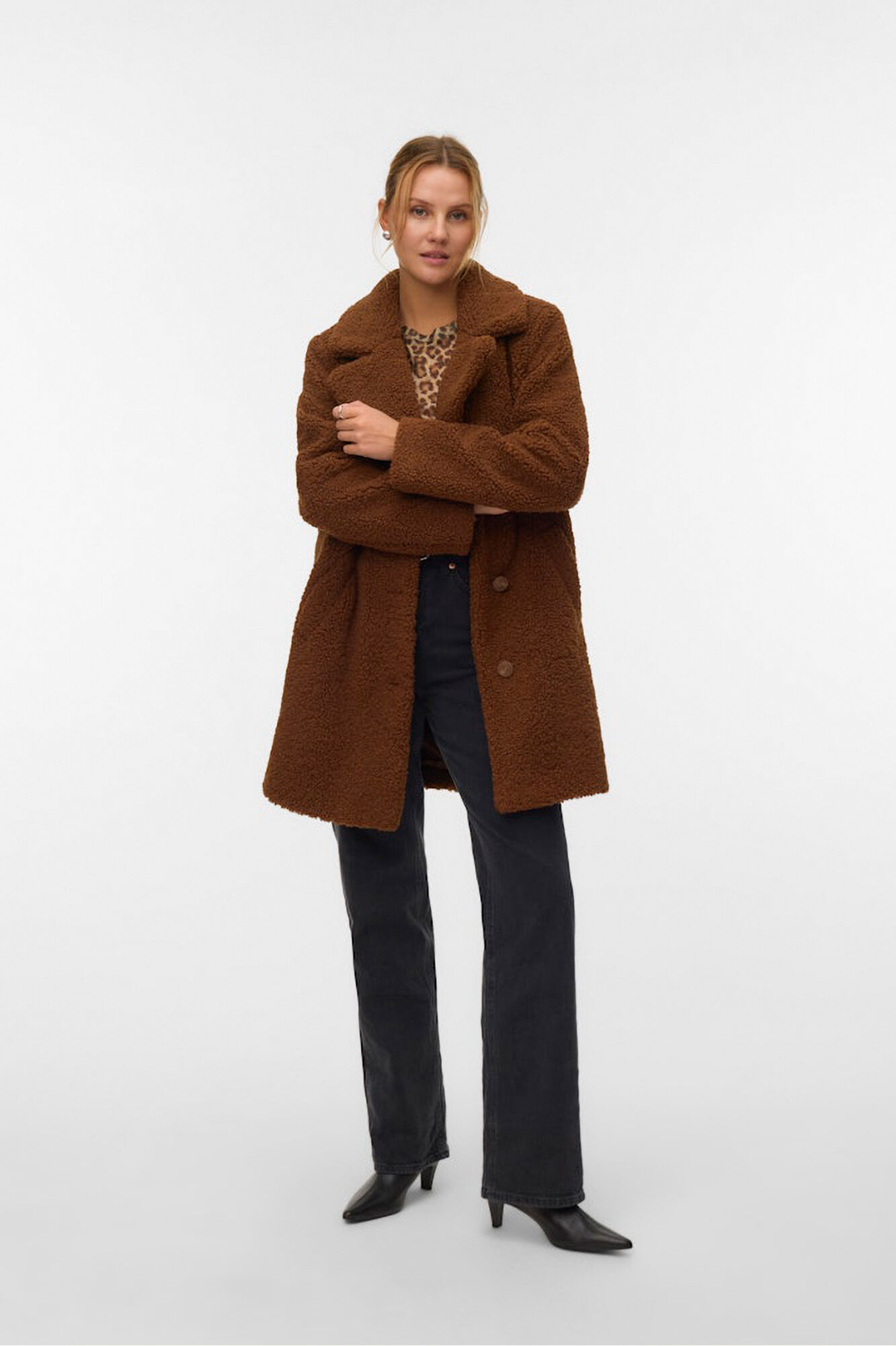Vero Moda Abrigo de borreguito